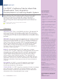 Cover page: CA FIRST (California Febrile Infant Risk Stratification Tool) Algorithm Development in a Learning Health System.