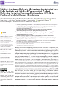 Cover page: Multiple Antitumor Molecular Mechanisms Are Activated by a Fully Synthetic and Stabilized Pharmaceutical Product Delivering the Active Compound Sulforaphane (SFX-01) in Preclinical Model of Human Glioblastoma