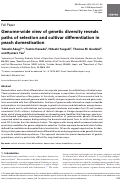 Cover page: Genome-wide view of genetic diversity reveals paths of selection and cultivar differentiation in peach domestication