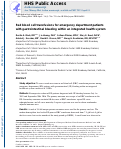 Cover page: Red blood cell transfusions for emergency department patients with gastrointestinal bleeding within an integrated health system