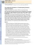 Cover page: The collaboration readiness of transdisciplinary research teams and centers: Findings from the National Cancer Institute TREC Year-One Evaluation Study