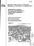 Cover page: Residential Sector End-Use Forecasting with EPRI-REEPS 2.1:Summary Input Assumptions and Results