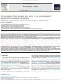 Cover page: The importance of basal-temporal white matter to pre- and post-surgical naming ability in temporal lobe epilepsy