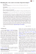 Cover page: Modeling the voice source in terms of spectral slopes.