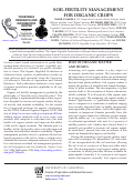 Cover page: Soil Fertility Management for Organic Crops