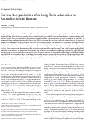 Cover page: Cortical Reorganization after Long-Term Adaptation to Retinal Lesions in Humans
