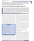 Cover page: Perspectives on next-generation technology for environmental sensor networks