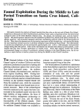 Cover page: Faunal Exploitation During the Middle to Late Period Transition on Santa Cruz Island, California