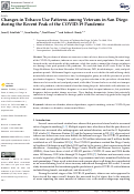 Cover page: Changes in Tobacco Use Patterns among Veterans in San Diego during the Recent Peak of the COVID-19 Pandemic