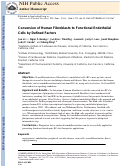 Cover page: Conversion of Human Fibroblasts to Functional Endothelial Cells by Defined Factors