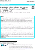 Cover page: Investigation of the efficacy of the short regimen for rifampicin-resistant TB from the STREAM trial