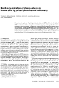 Cover page: Depth determination of chromophores in human skin by pulsed photothermal radiometry.