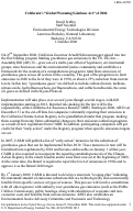 Cover page: California's "Global Warming Solutions Act" of 2006