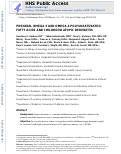 Cover page: Prenatal Omega-3 and Omega-6 Polyunsaturated Fatty Acids and Childhood Atopic Dermatitis