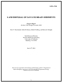 Cover page: Land disposal of San Luis drain sediments: Progress Report October 1998 
through November 2000