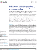 Cover page: BUB-1 targets PP2A:B56 to regulate chromosome congression during meiosis I in <i>C. elegans</i> oocytes.