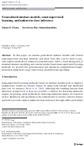 Cover page: Generalized mixture models, semi-supervised learning, and unknown class inference