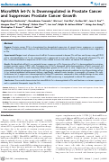 Cover page: MicroRNA let-7c Is Downregulated in Prostate Cancer and Suppresses Prostate Cancer Growth