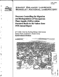 Cover page: Processes controlling the Migration and Biodegradation of Non-aqueous Phase Liquids (NAPLs) within Fractured Rocks in the Vadose Zone FY96 Annual Report