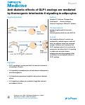 Cover page: Anti-diabetic effects of GLP1 analogs are mediated by thermogenic interleukin-6 signaling in adipocytes.