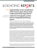 Cover page: Anatomically correct visualization of the human upper airway using a high-speed long range optical coherence tomography system with an integrated positioning sensor