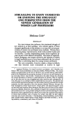 Cover page: Struggling to Enjoy Ourselves or Enjoying the Struggle - One Perspective from the Newest Generation of Women Law Professors