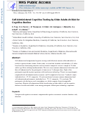 Cover page: Self-Administered Cognitive Testing by Older Adults At-Risk for Cognitive Decline