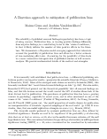 Cover page: A Bayesian approach to mitigation of publication bias