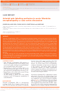 Cover page: Arterial spin labeling perfusion in acute Wernicke encephalopathy: a case series discussion.