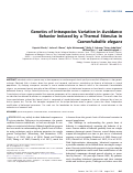 Cover page: Genetics of Intraspecies Variation in Avoidance Behavior Induced by a Thermal Stimulus in Caenorhabditis elegans