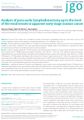 Cover page: Should be para-aortic lymphadenectomy up to the level of the renal vein mandatory in ovarian cancer patients presenting ovarian cancer presumed to be confined to the ovary?