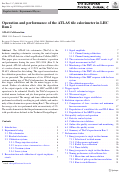 Cover page of Operation and performance of the ATLAS tile calorimeter in LHC Run 2