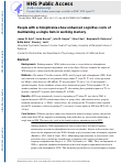 Cover page: People with schizophrenia show enhanced cognitive costs of maintaining a single item in working memory