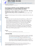 Cover page: Gene therapy with HSV encoding p55TNFR gene for HIV neuropathic pain: an evidence-based mini-review.