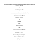 Cover page: Supporting Students' Knowledge Integration with Technology-Enhanced Inquiry Curricula