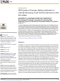 Cover page: 4000 years of human dietary evolution in central Germany, from the first farmers to the first elites