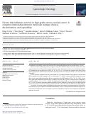 Cover page: Factors that influence survival in high-grade serous ovarian cancer: A complex relationship between molecular subtype, disease dissemination, and operability