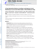 Cover page: A peer intervention reduces loneliness and improves social well‐being in low‐income older adults: A mixed‐methods study