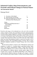 Cover page of Industrial Conflict, Mass Demonstrations, and Economic and Political Change in Postwar France: An Econometric Model