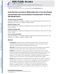 Cover page: Machine Learning to Differentiate Risk of Suicide Attempt and Self-harm After General Medical Hospitalization of Women With Mental Illness.