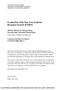 Cover page: Evaluation of the Bay Area Incident Response System (BAIRS)