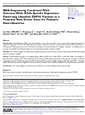 Cover page: RNA-Sequencing Combined With Genome-Wide Allele-Specific Expression Patterning Identifies ZNF44 Variants as a Potential New Driver Gene for Pediatric Neuroblastoma