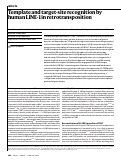 Cover page: Template and target-site recognition by human LINE-1 in retrotransposition.