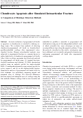 Cover page: Chondrocyte Apoptosis after Simulated Intraarticular Fracture: A Comparison of Histologic Detection Methods