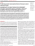 Cover page: Predicting master transcription factors from pan-cancer expression data