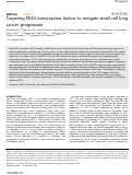 Cover page: Targeting PEA3 transcription factors to mitigate small cell lung cancer progression