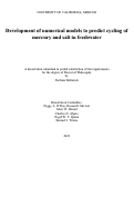 Cover page: Development of numerical models to predict cycling of mercury and salt in freshwater