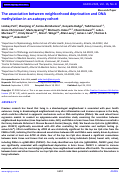 Cover page: The association between neighborhood deprivation and DNA methylation in an autopsy cohort.