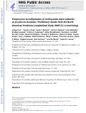 Cover page: Progressive reconfiguration of resting-state brain networks as psychosis develops: Preliminary results from the North American Prodrome Longitudinal Study (NAPLS) consortium.