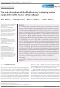 Cover page: The role of continental shelf bathymetry in shaping marine range shifts in the face of climate change.